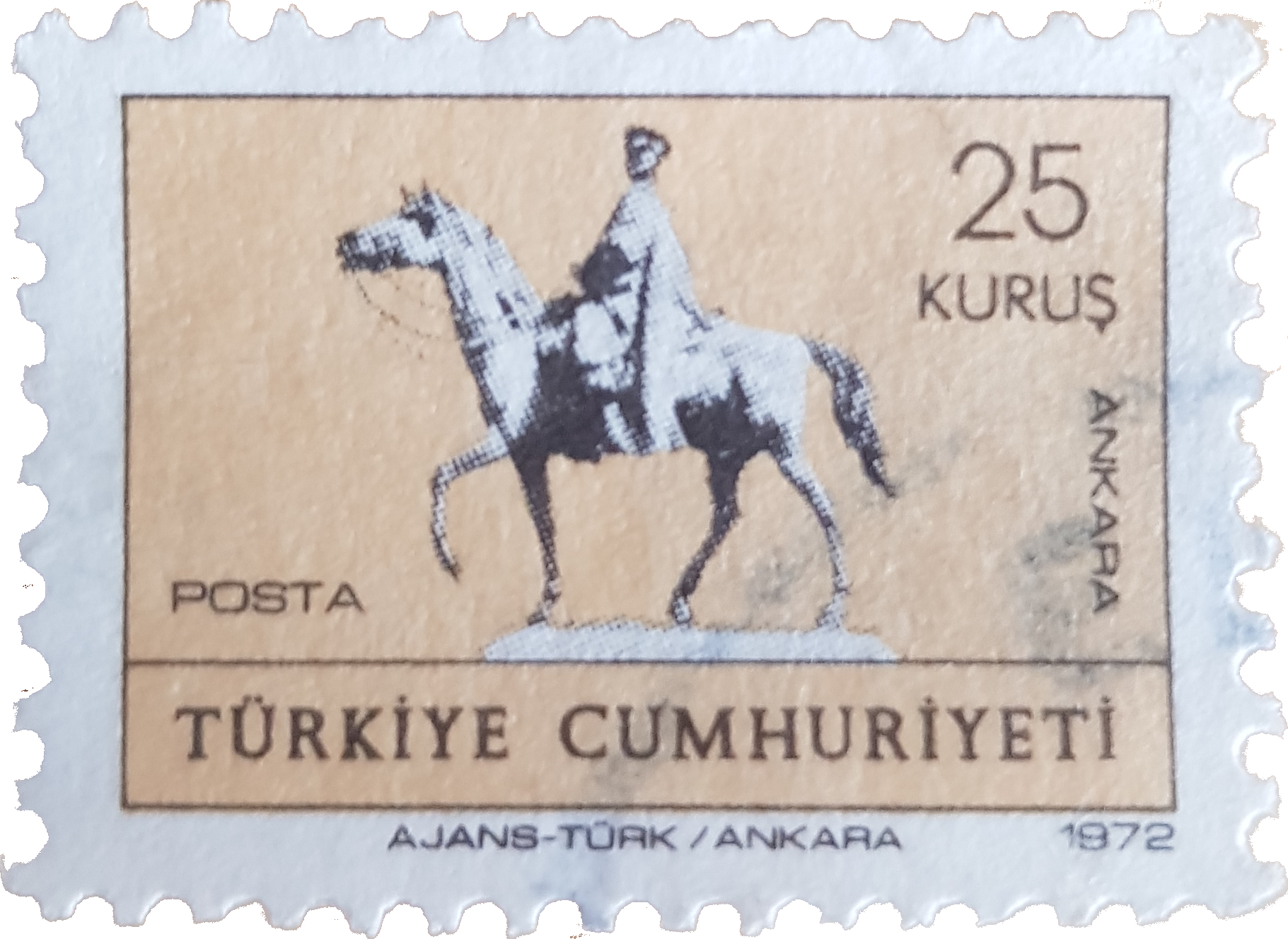 Briefmarke Mustafa Kemal Atatürk, Türkische Republik, 1972, 25 Kuruş