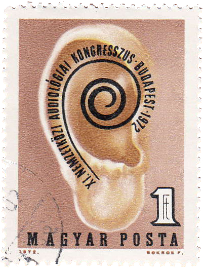 Briefmarke 11. Internationaler Audiologie-Kongress Budapest, Ungarn, 1972, 1 Forint